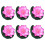 6Pcs Artificial Floating Pond Plant Decorations for-water pink 1