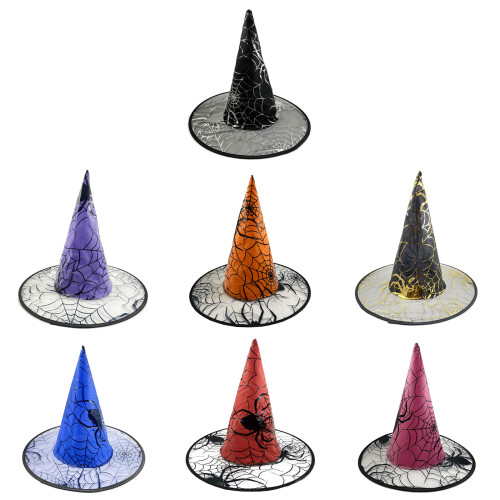 5Pcs Halloween Decorations Witch Hat Halloween Parties-Blue 1