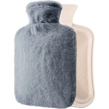 Relaxing Retreat, borsa dell'acqua calda per alleviare il dolore con materiale atossico e resistente, capacità 1,8 litri, rivestimento in pelliccia