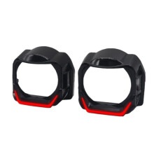 1 Pair LED Halo Rings Shroud for 3 Inch Round Projector Lens with DRL Light Angel Eye Red