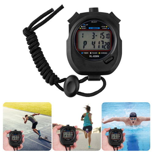 Double Display Stopwatches High Accuracy Timers 10 Lap Memory 1