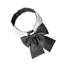 Stylish Polyester False Collar with Classical Black Bowtie Lapel