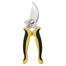Pruning shears with stainless steel blade and non-slip handle