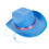 Homburg mit einzigartigem patriotischem Band,-Blau 1