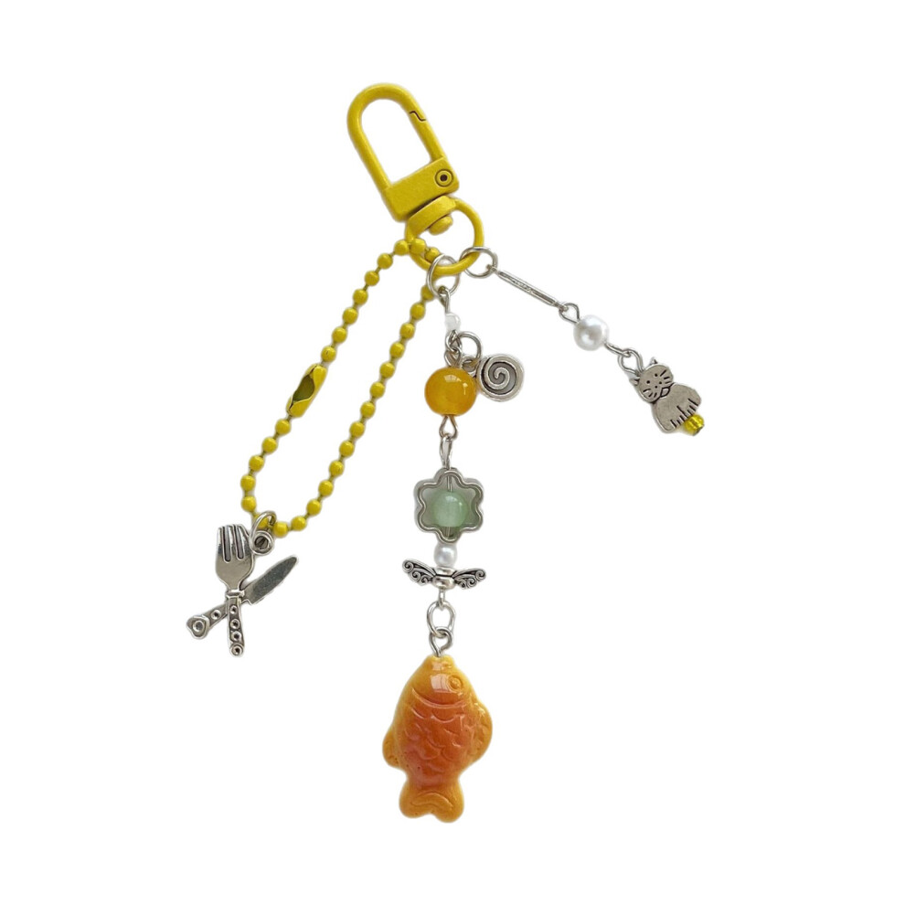 Lovely Resin Alloy Fish Charm Retro 2000S Inspired Phone Strap 7696001126646