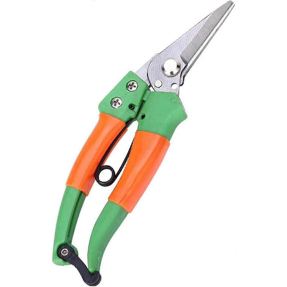 Sharp stainless steel garden scissors, hand pruners for picking flowers, plants, bonsai and fruit