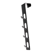 Organizzatore verticale sopra la porta con ganci, salvaspazio, appendiabiti in acciaio resistente con 4 ganci, facile installazione, rivestimento