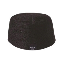 Holle zachte katoenen moslims Kufi-hoed Tulbandpet voor-Zwart XL