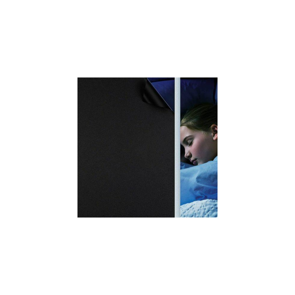 Total Blackout Window Film, Window Privacy Film Heat Control Sun Blocking Static Cling Removable Window Cover With Uv Protection And Room Darkening Te 9454554099477