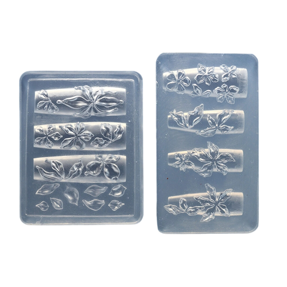 Professional 3D Floral Nail Art Tools Silicone Mould for