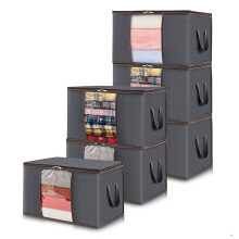 Sacs de rangement multifonctionnels grande capacité pour tous vos besoins, contenants en tissu non tissé avec poignées renforcées pour