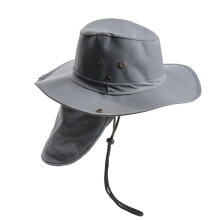 Chapeau de soleil avec rabat de cou, chapeau de sport-Gris