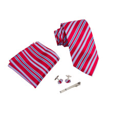 Men Classical Tie Set with Pocket Square and Cufflink Tie-A23 1