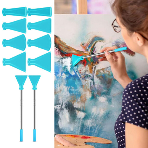 Multifunctional Acrylic Pouring Tool Set 8 Blowing Nozzles-Blue 2