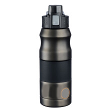 Vakuumisolierte Wasserflasche, doppelwandiger Edelstahl, hält Getränke heiß und kalt, auslaufsicherer Deckel, ideal für Outdoor-Sportarten,