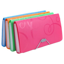 Organizator de fișiere tip acordeon cu 13 buzunare pentru gestionarea portabilă a documentelor, aspect elegant și culori asortate, material din