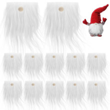 set of fake beards and wooden balls, pre-cut gnome beard kits, gnome making supplies