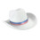 Porkpie Hat Chapeau Haut-de-Forme Décontracté Panama-Blanc 1