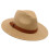 Eleganter Strohhut mit breiter Krempe, handgewebt,-Khaki 1