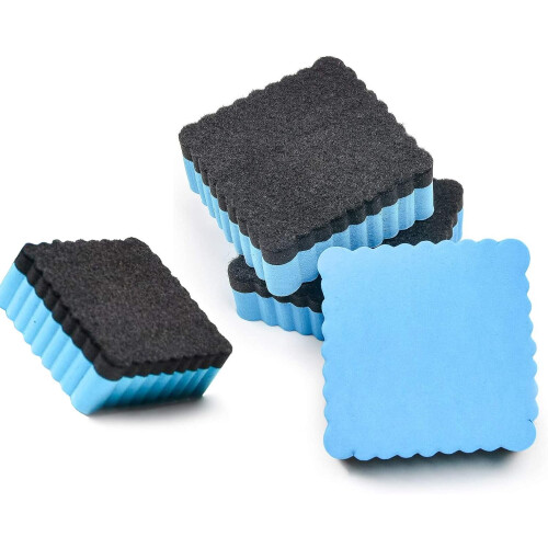 Ergonomic Design Foam and Black Felt Eraser, Microfiber Material Versatile Application, Washable High Density Felt For Whiteboard, Quiet Erasing Comfo