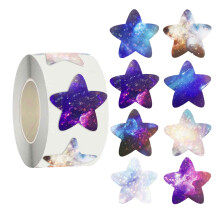 500Pcs/Roll Colorful Star Round Sticker Adhesive-Q204