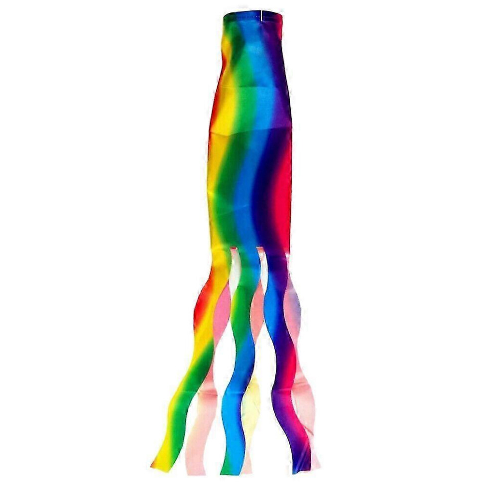 Rainbow windsock, decorative flag for garden and camping, 70 cm