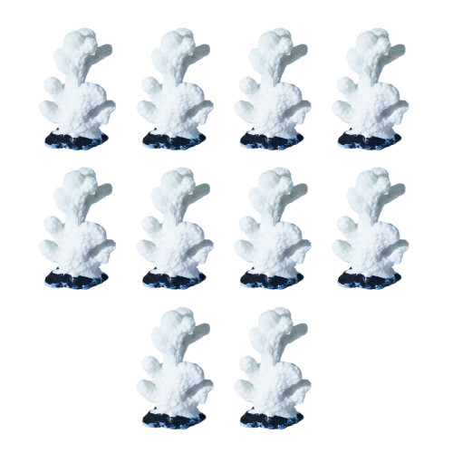 10-pack kunstkoralen onderzeese waterplanten-Type E wit