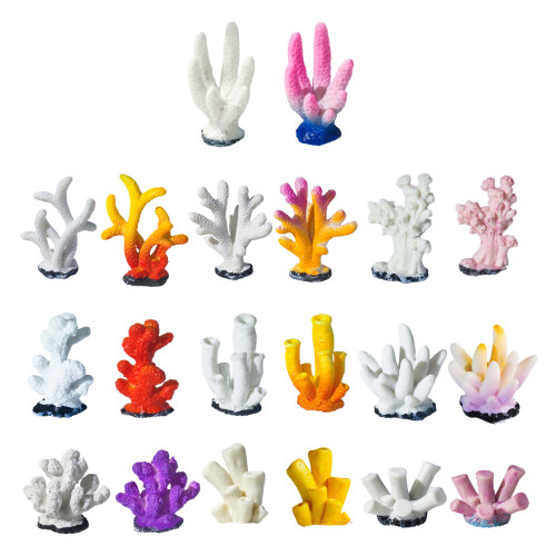 10-pack kunstkoralen onderzeese waterplanten-Type E wit 1