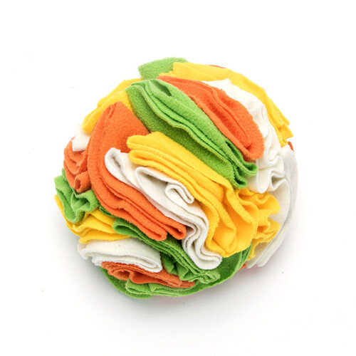 Interactive Dog Sniffing Ball-white yellow orange  20cm