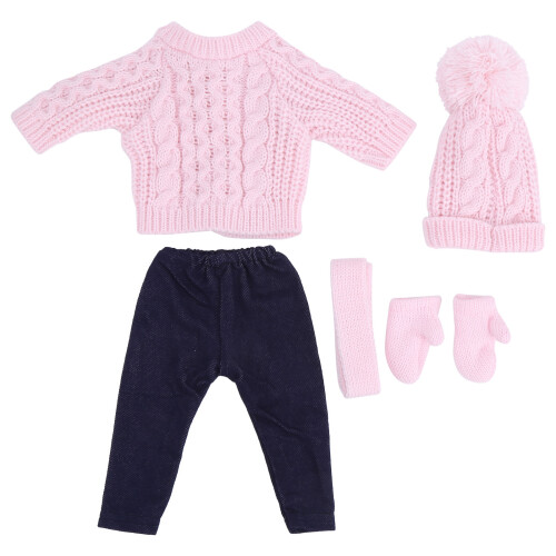 Puppenkleidung Pullover Hosen Hüte Schal 2
