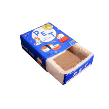 Draagbare huisdierslaapplaats Comfortabel dik pluche-Blauwe L