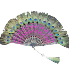 Borduren Opvouwbare handventilator Borduurkleurenpatroonwaaier-5