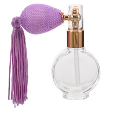 Refillable Glass Perfume Atomizer with Tassel Vintage Spray Bottle for Travel Fragrance