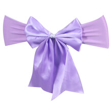 Quality Chair Sash Bows Chair Tie for Weddings-light purple