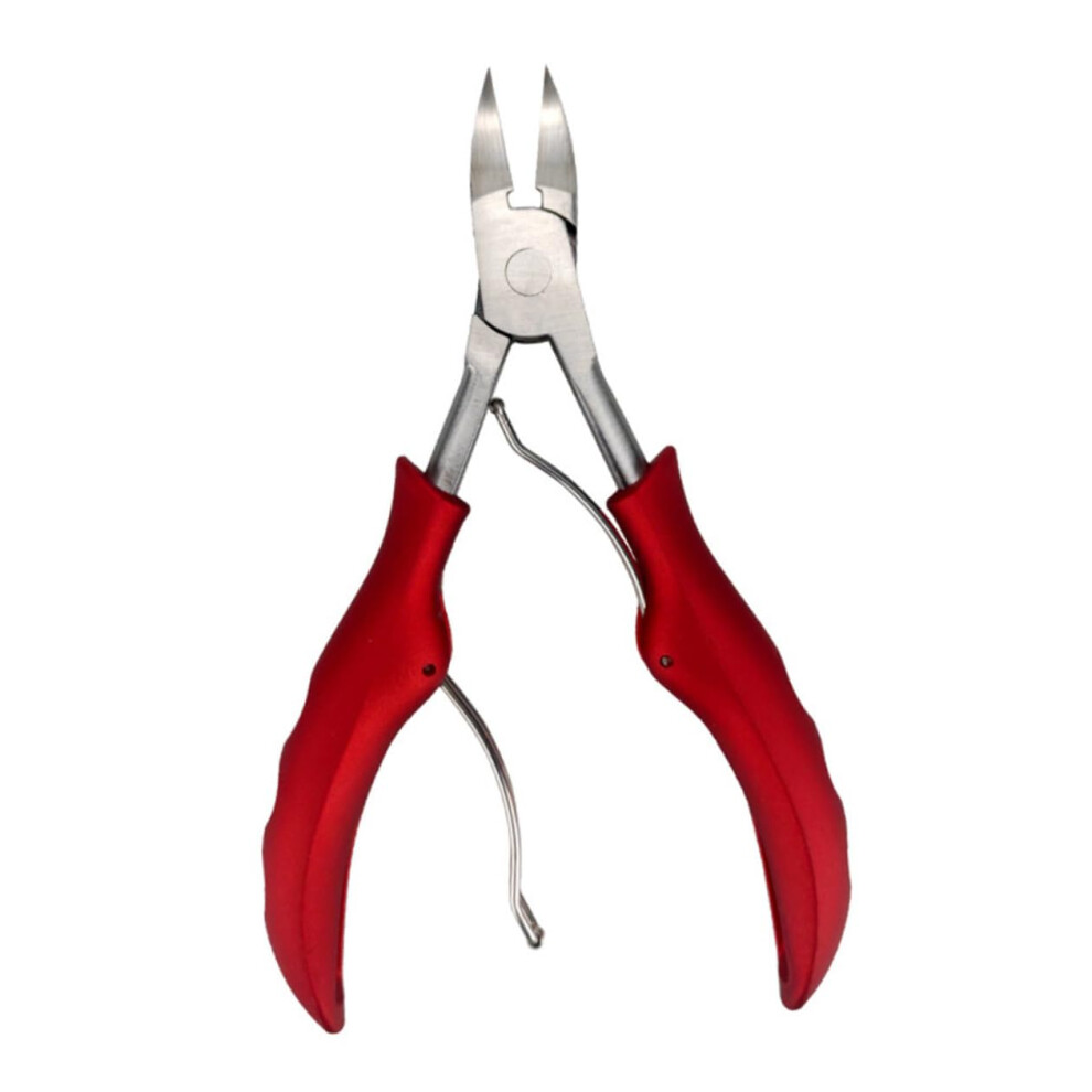 Professional Cuticle Nippers with Ergonomic Grip and Double Spring for Thick Toenails and Fingernails