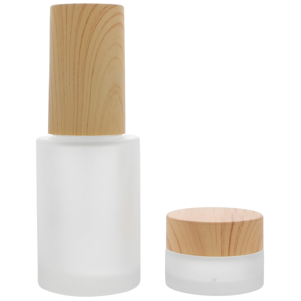 Glass Nail Polish Remover Bottle with Lid, Refillable LeakProof Design for Travel and Makeup Storage