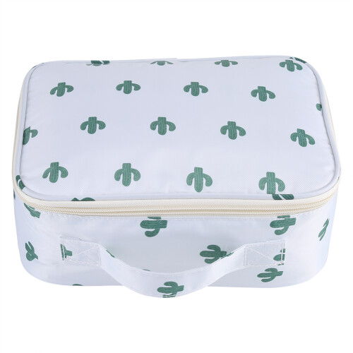 Nécessaire de viagem elegante e funcional, feita com material resistente à água, ideal para mulheres.