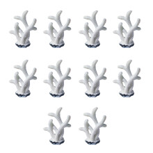Paquet de 10 Aquariums coraux artificiels ornements-Type B blanc
