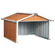 Rifugio per robot da giardino 92 x 97 x 63 cm acciaio zincato marrone 02_0022393