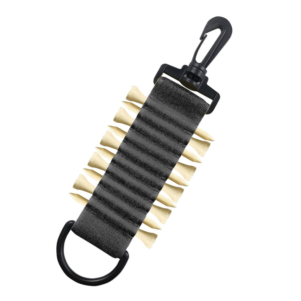 Golf Cheese Holder With Adhesive Golf Glove Keychain Hook, Golf Tee Carrying Holder For Easy Access Black 9119770733245