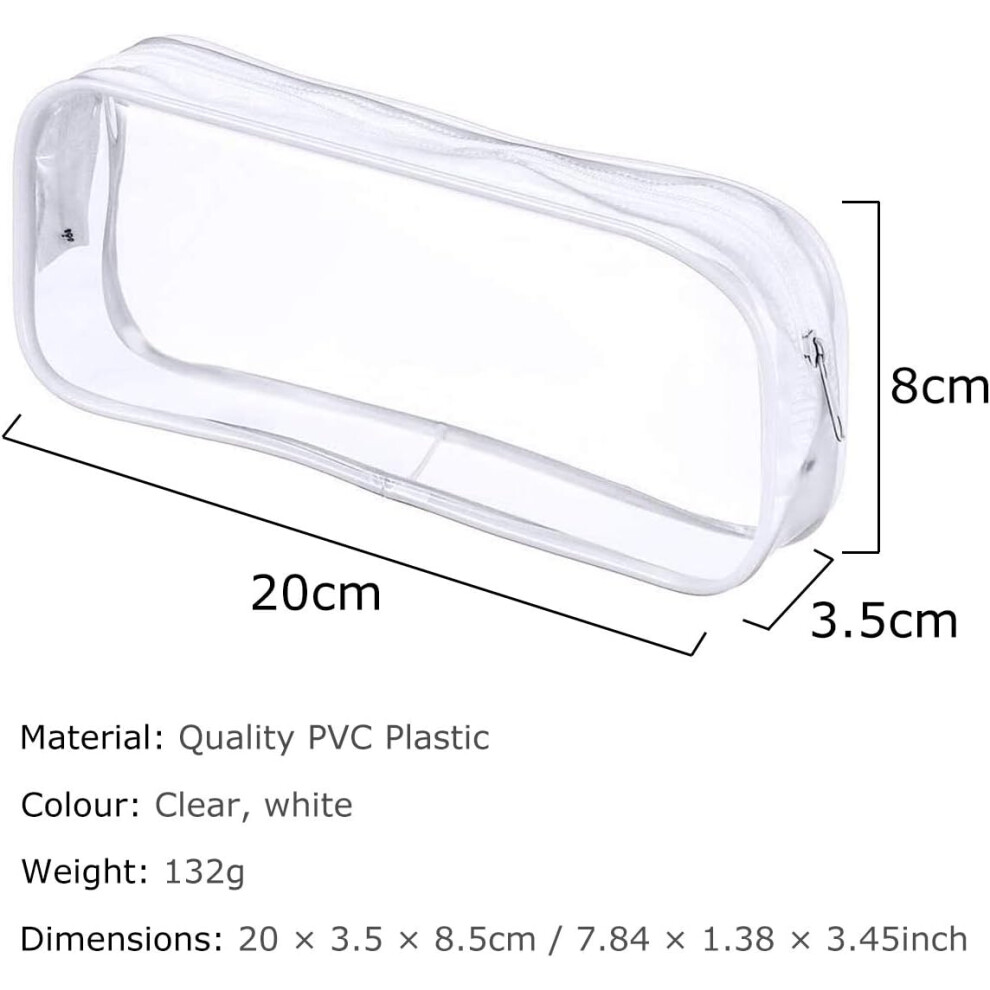 Cosmetic Bag For Personal Care Items, Transparent And Durable Zippered Storage Solutions, 4-Pack Waterproof Travel Size Containers In White, Ideal