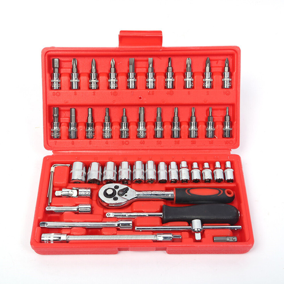 Ratchet Socket Wrench Set, Bit Sockets With Flexible Extension For Quick And Efficient Repairs 9198585165144