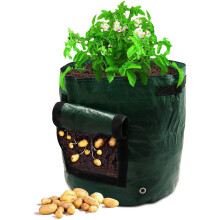 Potato Planter Bags, Aeration Tomato Plant Pots with Visualization Window for Indoor and Outdoor Planting, 10 Gallons (Pack of 2)