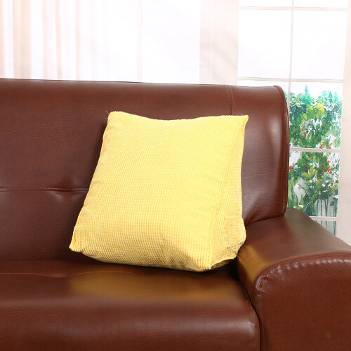 Triangular Backrest Decorative Pillow, Soft Fabric for Couch, Bed, and Living Room (Orange, 1Pcs) 2
