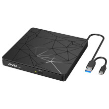 Externe schijflezer USB 3.0 Type C-verbinding Snelle-Zwarte rand