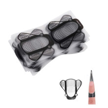 100pcs Nail Extension Forms Acrylic UV Gel Bee Design Sculpting French Tips Reusable Set