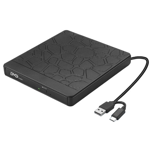 Portable Disc Drive Featuring USB Port Memory Card Slot