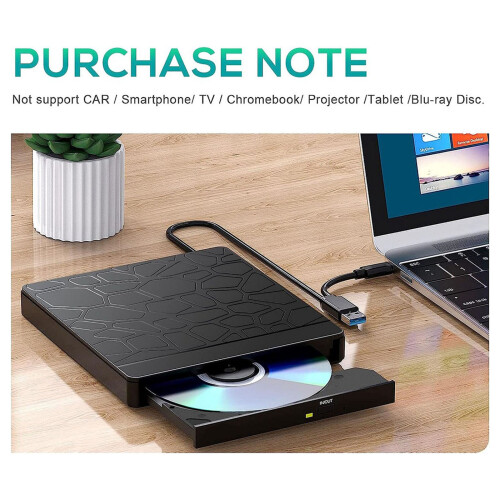 Portable Disc Drive Featuring USB Port Memory Card Slot 2