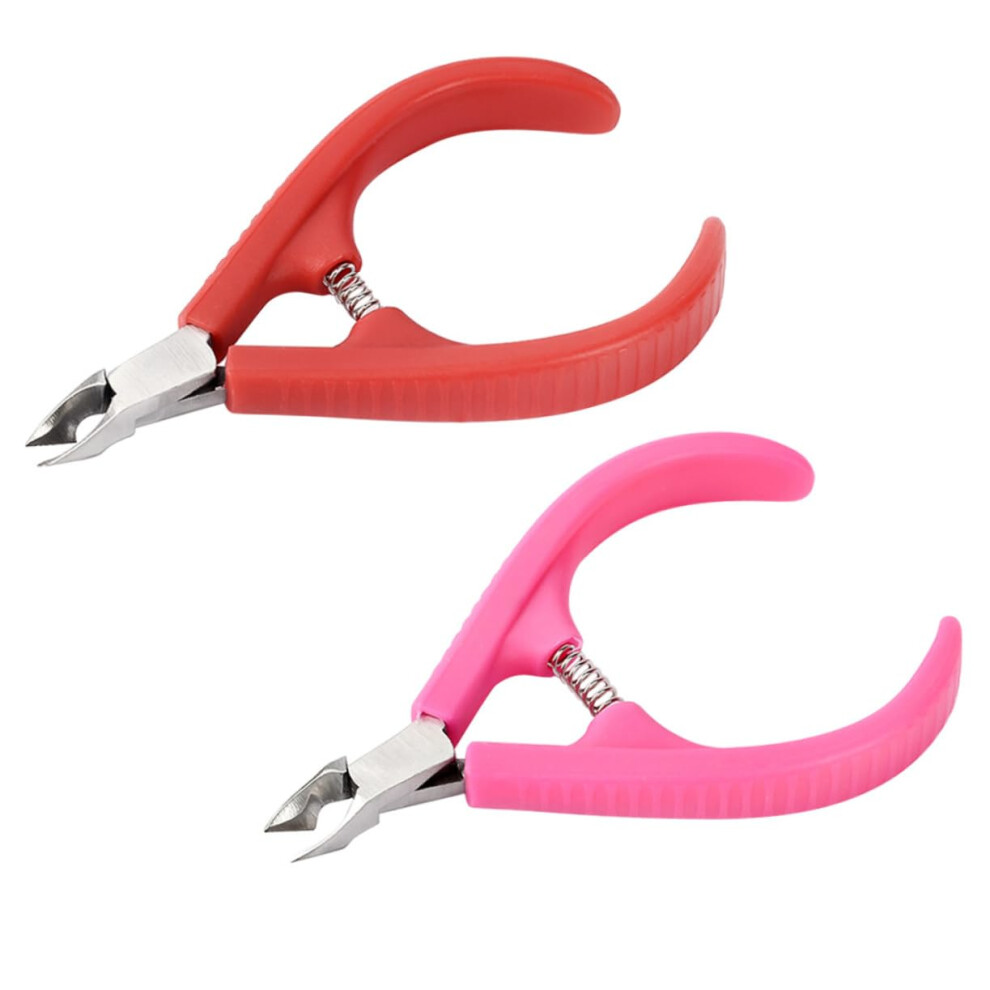 2pcs Professional Cuticle Nipper Set with Sharp Blades and NonSlip Grip for Salon and Home Use