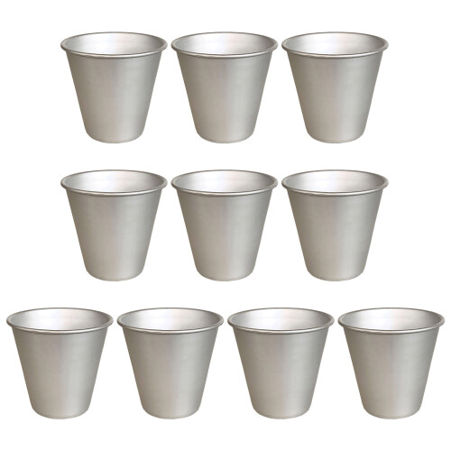 Set mit 10 kleinen Aluminium-Kuchenformen,-B03